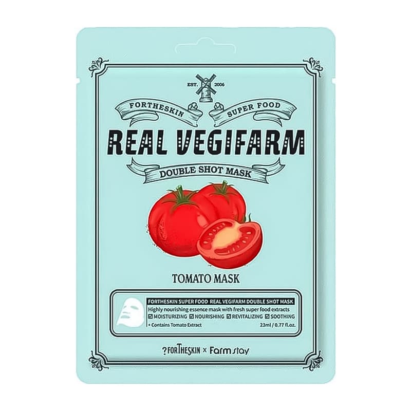 Fortheskin Super Food Real Vegifarm Double Shot Mask Tomato